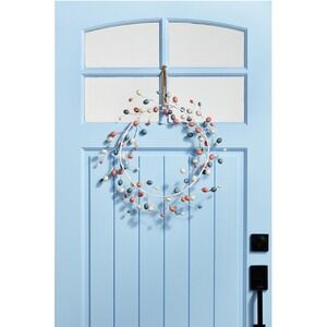 NWT Mudpie 16" Diameter Easter Robin Egg Twig‎ Wreath, White